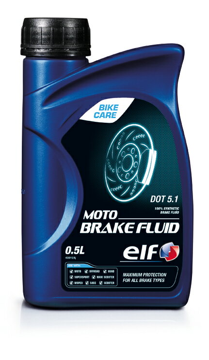 【ELF】【エルフ】ELF MOTO BRAKE FLUIDE DOT5.1 0.5L グリコール系高性能化学合成ブレーキフルード。 ▽ドライ、ウェット沸点とも高沸点を実現。化学合成油の採用により、温度による粘性変化が少なく、低油温時から高油温時まであらゆるライティングシーンで長時間にわたり抜群のブレーキング性能を発揮。 ▽ブレーキラインのゴム素材を傷めず、金属部分を腐食から守ります。（スズ、鉄、アルミニウム、鋳造、真鍮、銅でテスト） 注）シリコン系ブレーキフルード、DOT5、鉱物系ブレーキフルード、LHM（鉱物系油圧作動油）との混合は避けてください。 ・化学合成油 ・FMVSS：116 DOT5.1 ・ドライ沸点：260℃以上　ウェット沸点：180℃以上 ■メーカー品番 213969 ※掲載商品と実際の商品との色合いが異なる場合がございます。ご了承の程、宜しくお願いします。 商品は予告なく仕様の変更や販売を終了している場合がございますので予めご了承下さい。 【関連商品】　廃油入れ ■オイルパックリ / 2.0L用 　　■オイルパックリ / 4.5L用