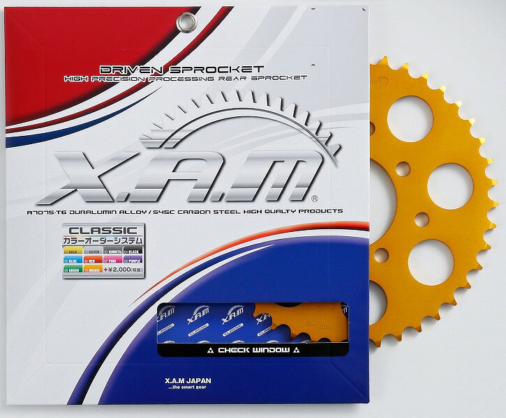 バイク用品 駆動系XAM ザム リアスプロケット 428-47T YZF R15A3210-47 4528388459341