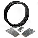 バイク用品 タイヤ ホイールZ-WHEEL ズィーウィール モタードリムセット BLKリム+SUSスポーク SLVアルミニップル F RMZ250 07- RM...