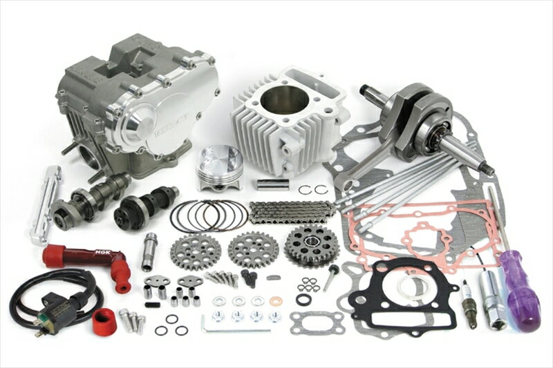 スペシャルパーツタケガワ DOHC 4V+D ボアストロークアップ キット124cc12Vモンキー 25-30D/Xコンロッド強化クランク/HAシリンダ 01-06-0043 4514162291627取寄品