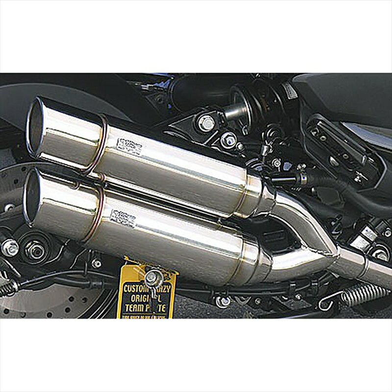 バイクパーツ マフラーウイルズウィン アトミックツインマフラー/ポッパー172-13-03 4547567450078MAJESTY250(4D9)