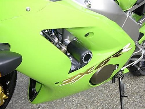 R＆G クラッシュプロテクター WHT ZX-6R 03-04 《アールアンドジー RG-CP0085WH》◇Cr◇ 2