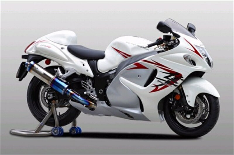 【K-FACTORY(ケイファクトリー)】FRCチタン フルEX1本出 SBL-B GSX1300R 08■カタログ品番：244KJBAABG0000■メーカー品番：244KJBAABG0000■JAN：4582215508756適応車両：GSX1300R 08 タイプ： 3Dチタン／1本出しSD Diabro-S 素材： エキゾーストパイプ:チタン／サイレンサー:チタン 色： エキゾースト:SBL／サイレンサー:SBL-B 音量： -db 重量： 21.4kg／4.5kg 排ガス規： 平成11年度排ガス規制・平成13年度音量規制対応モデル フィルタ外し： ○ ドレン： ○ Cスタンド： ○ タンデムステップ： ○ ◆キャタライザー付 ◆エキゾースト/テールパイプ仕様：3Dチタン ◆サイレンサー仕様：オーバルチタンサイレンサー ◆サイレンサー長さ（mm)：470 ◆サイレンサー径（mm)：外径：100X120/内径：42＞32 ◆オイルエレメント：○ ◆ノーマルステップ：○ ◆センタースタンド：- ◆アンダーカウル：○ ◆オイル交換：○ ◆タンデムステップ：○ ◆音量(db)：94db ◆集合方式：4-2-1 ◆ノーマル重量：21.4kg ◆ケイファクトリー製マフラー重量：4.5kg ※平成19年度排ガス規制適応型式：GX72A ※平成13年度音量規制対応 ※平成22年度音量規制は、2013/05月製作分以降対応 ※型式：CK111は車検非対応ですので公道使用禁止 ◆適合車種：GSX1300R 隼 (08) 画像注意書き ： ■商品分類：バイクパーツ、オートバイパーツ（モーターサイクル） ■カテゴリ：車、バイク、自転車 ＞ バイク ＞ マフラー ＞ フルエキゾースト ■対象：男性(メンズ)、女性(レディース) ■キーワード：ツーリング(ロングツーリング)、通勤、通学 ※号機番号と適応車種を必ずご確認のうえ、ご注文くださいますようお願い致します。ご不明点等は、ご注文前にお問合せください。 ※掲載商品と実際の商品との色合いが異なる場合がございます。ご了承の程、宜しくお願い致します。 ※商品は予告なく仕様の変更や販売を終了している場合がございますので予めご了承下さい。 ※画像は装着画像や塗装済みのイメージ画像の場合がございます。 ※画像に含まれる、小道具等は商品には含まれておりません。 ※画像は装着イメージです。車両本体は商品に含まれておりません。