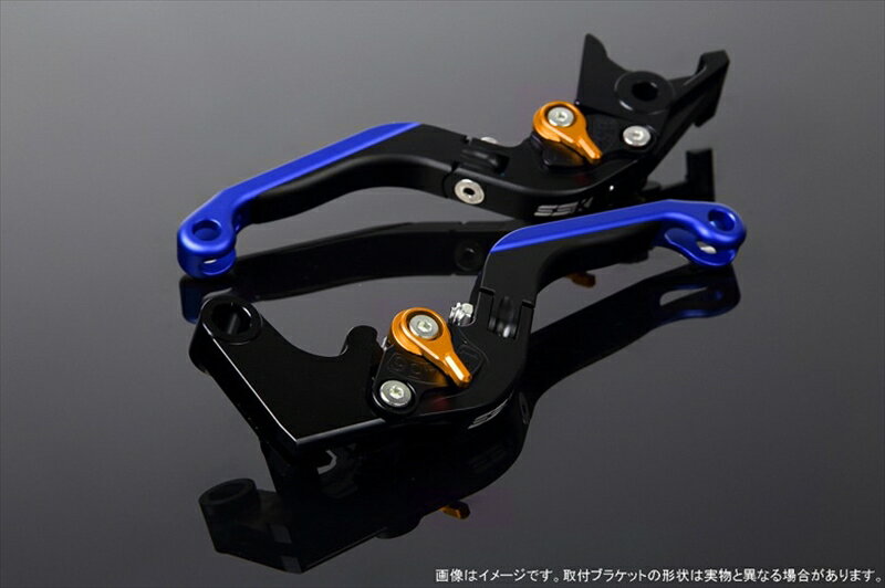バイク用品 ハンドルエスエスケイ スピードラ アジャストレバー 可倒延長式 Mブラック/Mゴールド/Mブルー CB1300SF SC40 00-02 SC40-1070001～ LVGM004BK-GDBE 4580540572992取寄品