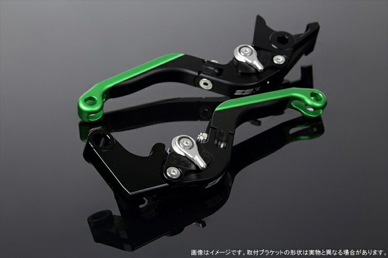 ハンドルエスエスケイ スピードラ アジャストレバー 可倒延長式 Mブラック/Mシルバー/MグリーンZX-6R 07-17 ZX-10R 06-15LVGM027BK-SRGN 4580540606741取寄品