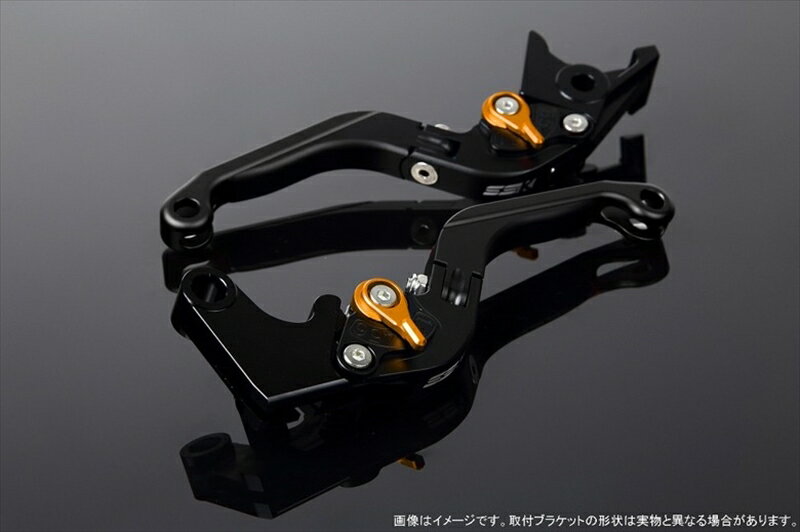 ハンドルエスエスケイ スピードラ アジャストレバー 可倒延長式 Mブラック/Mゴールド/MブラックZX-6R 07-17 ZX-10R 06-15LVGM027BK-GDBK 4580540606758取寄品