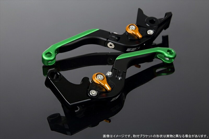ハンドルエスエスケイ スピードラ アジャストレバー 可倒延長式 Mブラック/Mゴールド/MグリーンZX-6R 07-17 ZX-10R 06-15LVGM027BK-GDGN 4580540606819取寄品