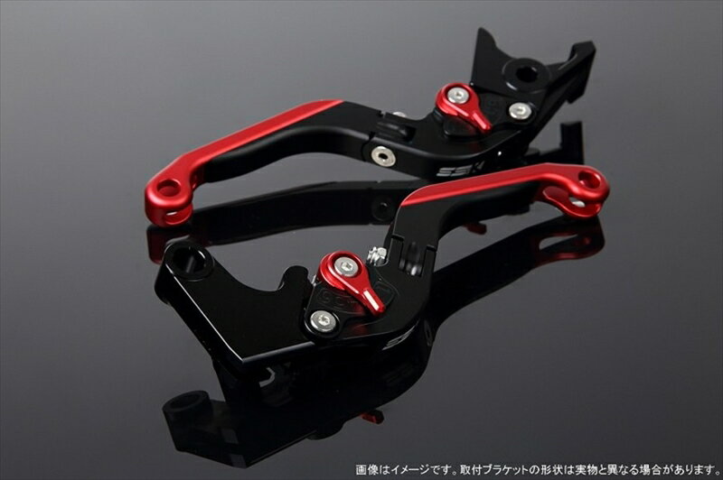 ハンドルエスエスケイ スピードラ アジャストレバー 可倒延長式 Mブラック/Mレッド/MレッドZX-6R 07-17 ZX-10R 06-15LVGM027BK-RDRD 4580540606932取寄品
