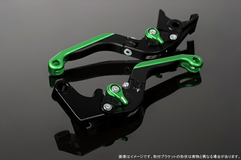 ハンドルエスエスケイ スピードラ アジャストレバー 可倒延長式 Mブラック/Mグリーン/MグリーンZX-6R 07-17 ZX-10R 06-15LVGM027BK-GNGN 4580540607090取寄品