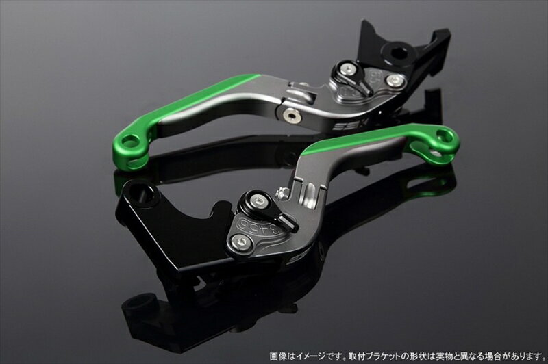 ハンドルエスエスケイ スピードラ アジャストレバー 可倒延長式 Mチタン/Mブラック/Mグリーン ZX-6R 07-17 ZX-10R 06-15LVGM027TM-BKGN 4580540607656取寄品