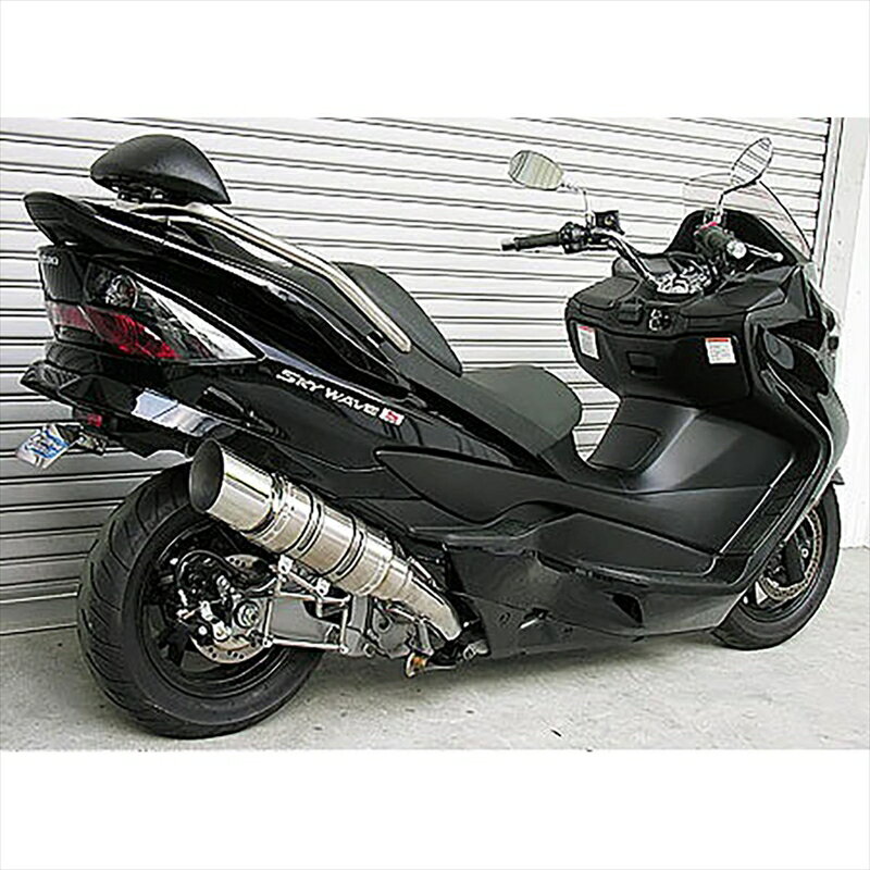 バイクパーツ マフラーウイルズウィン ビーストショートマフラー タイプE/POL313-16-11 4547424582720SKYWAVE250(CJ44/45/46)