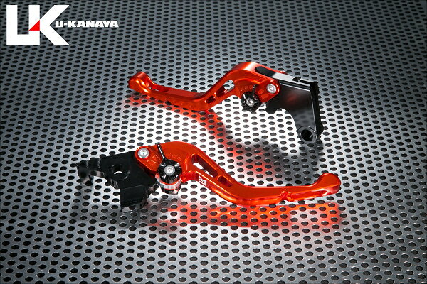 バイクパーツU-KANAYA(ユーカナヤ) レバーセット GPタイプ/ショート OR/BK HO078-042-06084549950949008モンキー125 18- JB02/JB03/JB05