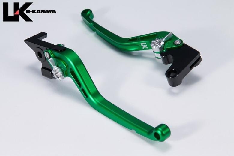 バイクパーツU-KANAYA(ユーカナヤ) レバーセット STD/ロング GN/BL HO078-042-01174549950950639 ツヤケシ モンキー125 18- JB02/JB03/JB05