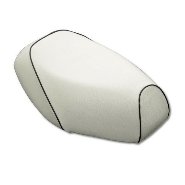 バイク用品 外装グロンドマン GRONDEMENT 国産シートカバー CA1KA レッツIIカラー(白カバー・黒パイピング)張替GH24SC20P10 4580336281008取寄品