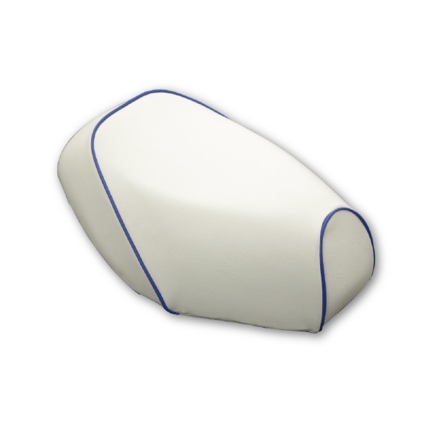 バイク用品 外装グロンドマン GRONDEMENT 国産シートカバー CA1KA レッツ(給油口タンク中仕様)カラー(白カバー・青パイピング)張替GH25SC20P50 4580336281107取寄品