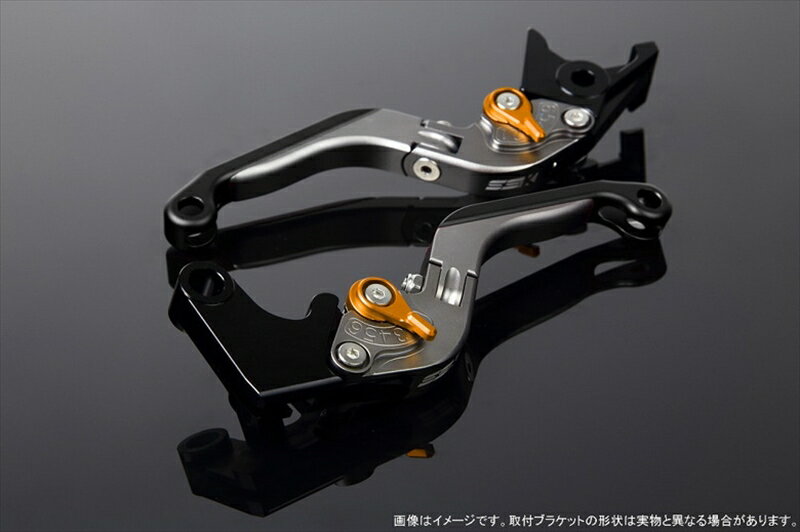 バイク用品 ハンドルエスエスケイ スピードラ アジャストレバー 可倒延長式 Mチタン/Mゴールド/Mブラック GSX250R V-STROM250 RGV250γ VJ23ALVGM048TM-GDBK 4580540638605取寄品