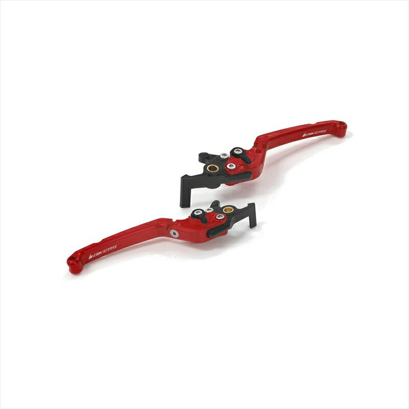 バイクパーツBIKERS(バイカーズ) レバーセット 可倒式 フラットタイプ レッド H1010-RED4550255819279PCX 21-24 PCX160 21-24 ADV160 23-24