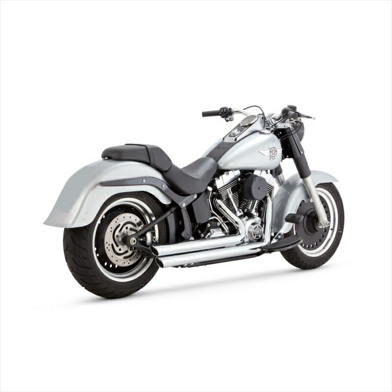バイクパーツ マフラーバンスアンドハインズ BigShots Staggered PCX ビッグショットスタッガード クローム マフラー1800-2583 4550255783020CHR SOFTAIL 86-17
