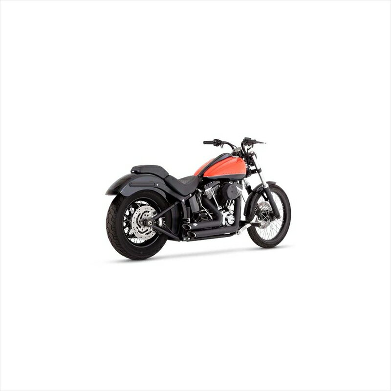 バイクパーツ マフラーバンスアンドハインズ ShortShots Staggered PCX ショートショットスタッガード ブラック マフラー1800-2598 4550255802431SOFTAIL 12-17