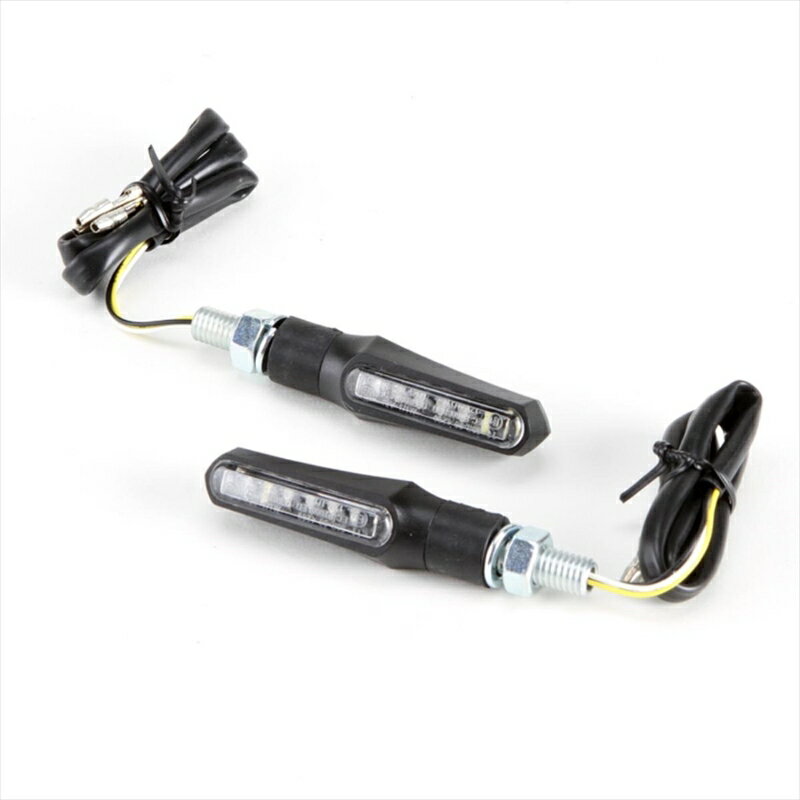 バイクパーツ 電装系プーチ TURN LIGHTS CURVE9084N 4571415023190(フロントウインカー＆ポジションランプ) ブラック/クリア汎用ウインカー