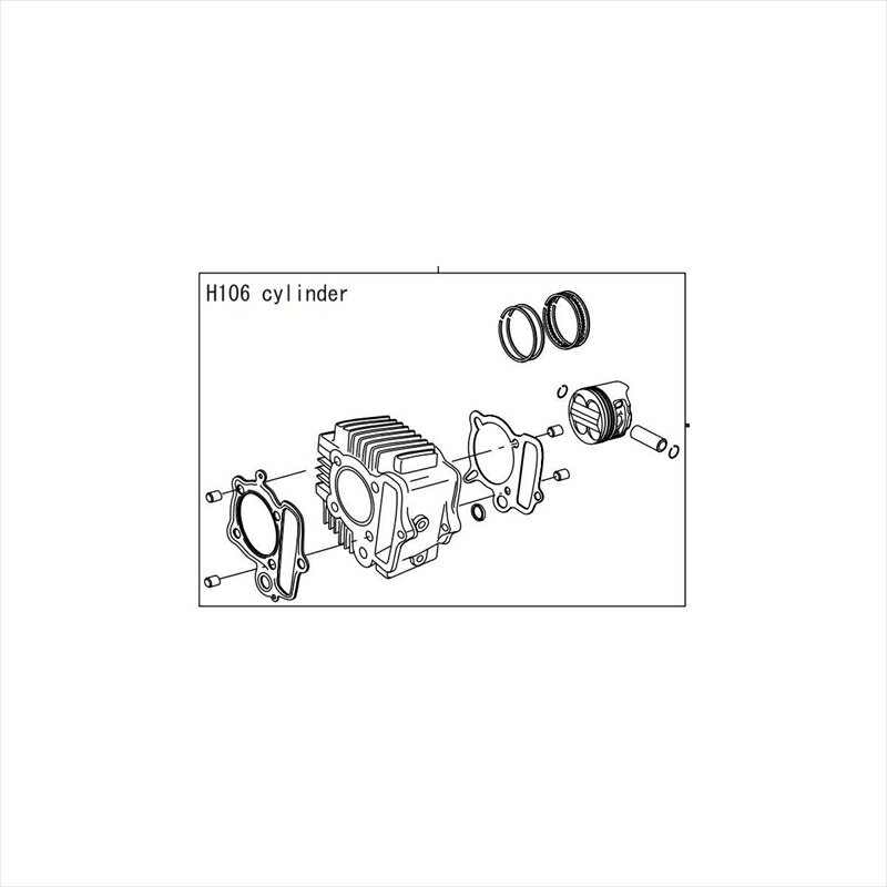 5ȯۥڥѡĥ SP CYLINDER KIT(H-TYPE 106cc)12V-Monkey (Super Head 4-Valve R) 01-04-8010 4514162295205 