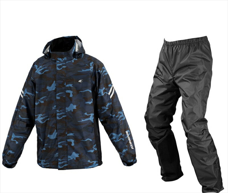 ウェア コミネ RK-5393 BREATHTERレインウエア Blue-Camo 2XL 03-5393 4582611211731 取寄品 1