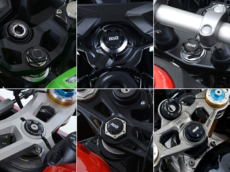 バイクパーツ ハンドルアールアンドジー Top Yoke Cap:BLACKRG-YTI0023BK 4580779591979RS125(21-)/Tuo..
