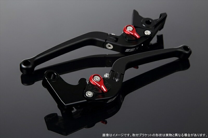 【5日前後で発送】 ハンドル エスエスケイ スピードラ アジャストレバー スタンダード可倒式 Mブラック/Mレッド MT-01 04-09 VMAX1700 09-13 LVAM043BK-RD 4589995087174 取寄品