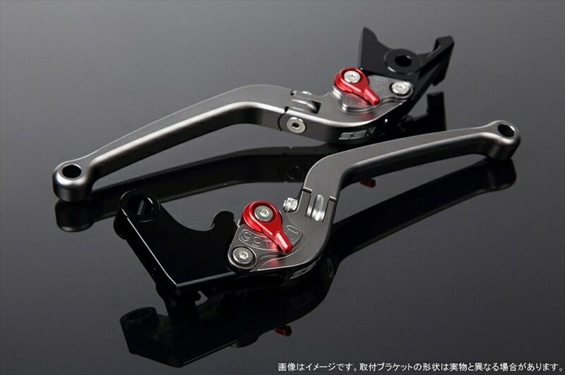 【5日前後で発送】 ハンドル エスエスケイ スピードラ アジャストレバー スタンダード可倒式 Mチタン/Mレッド MT-01 04-09 VMAX1700 09-13 LVAM043TM-RD 4589995087389 取寄品