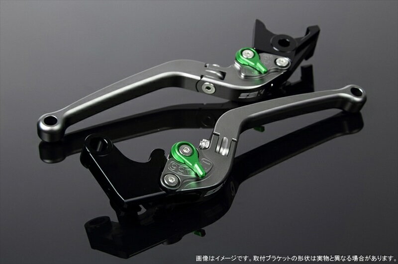 【5日前後で発送】 ハンドル エスエスケイ スピードラ アジャストレバー スタンダード可倒式 Mチタン/Mグリーン MT-01 04-09 VMAX1700 09-13 LVAM043TM-GN 4589995087402 取寄品