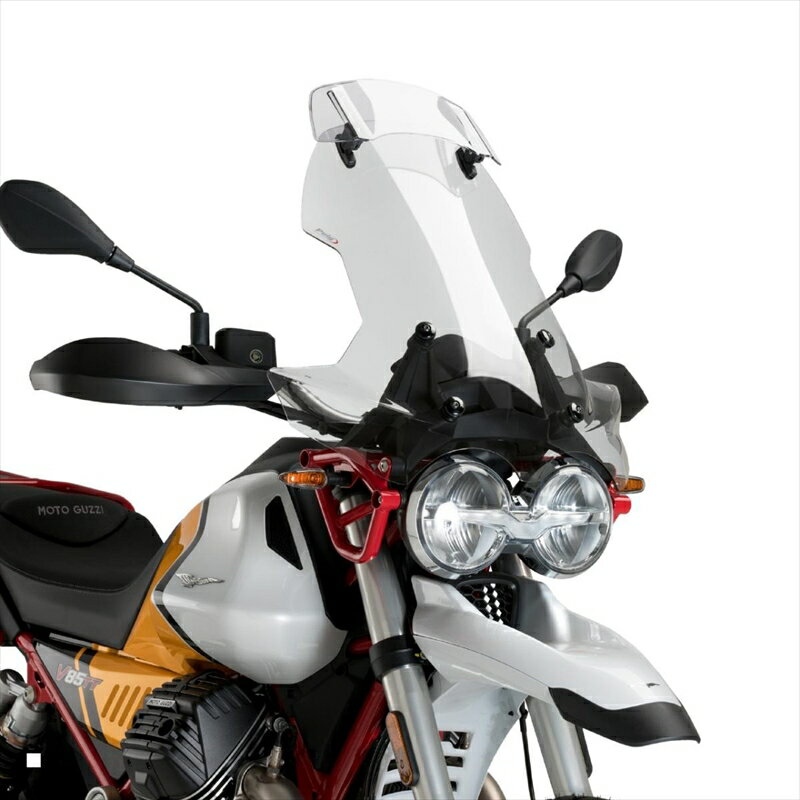 バイクパーツ 外装プーチ ツーリングスクリーン バイザー付 クリア21442W 4571415048599MOTO GUZZI V85 EVOCATIVE GRAPHICS 21-23