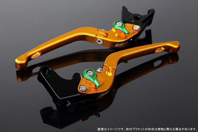 ハンドル エスエスケイ スピードラ アジャストレバー 3D可倒式 Mゴールド/Mグリーン Scrambler Sixty2 LVDM060GD-GN 4589995221653 取寄品