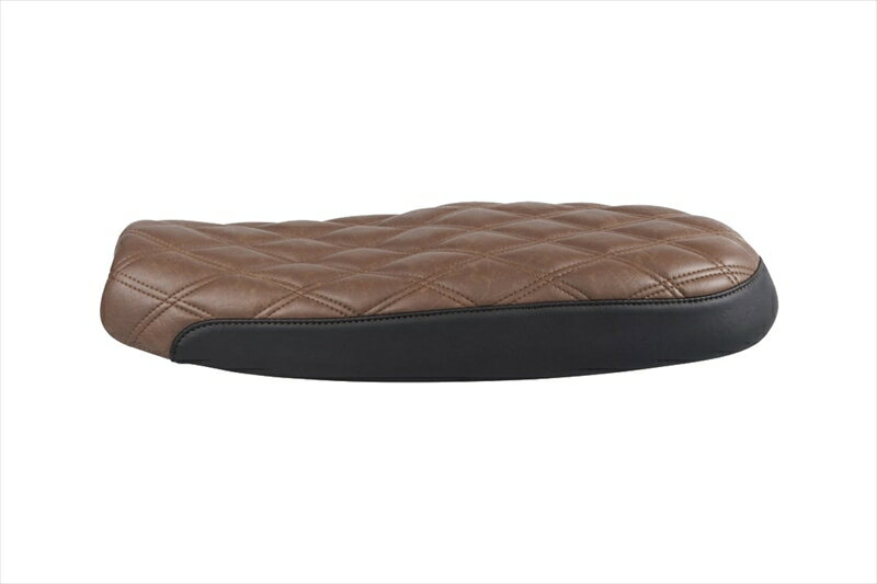 バイクパーツMOTONE CUSTOMS(モートーン) シート コンフォート ダイヤモンドステッチ ブラック/ブラウンMSM0074550255838379