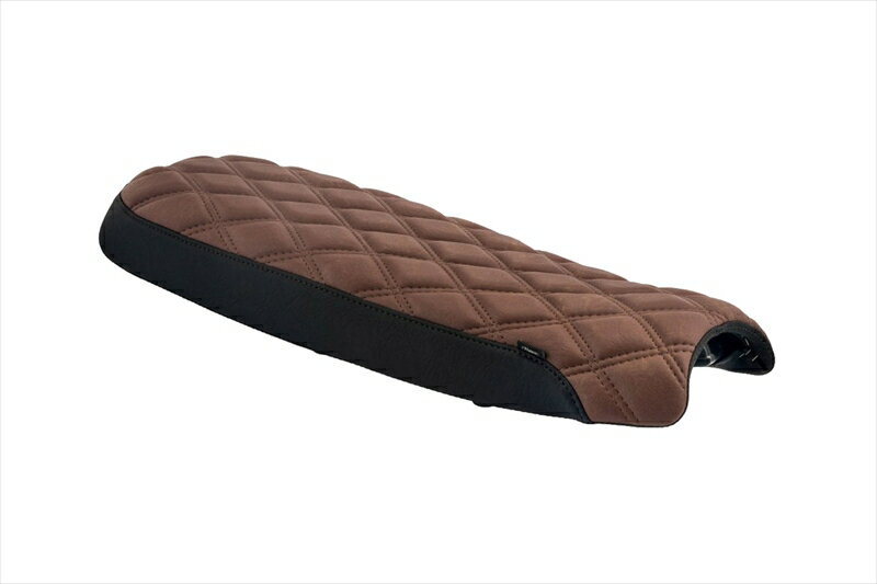 バイクパーツMOTONE CUSTOMS(モートーン) シート スキニー MAMBA ダイヤモンドステッチ ブラック/ブラウンMSM0274550255838447