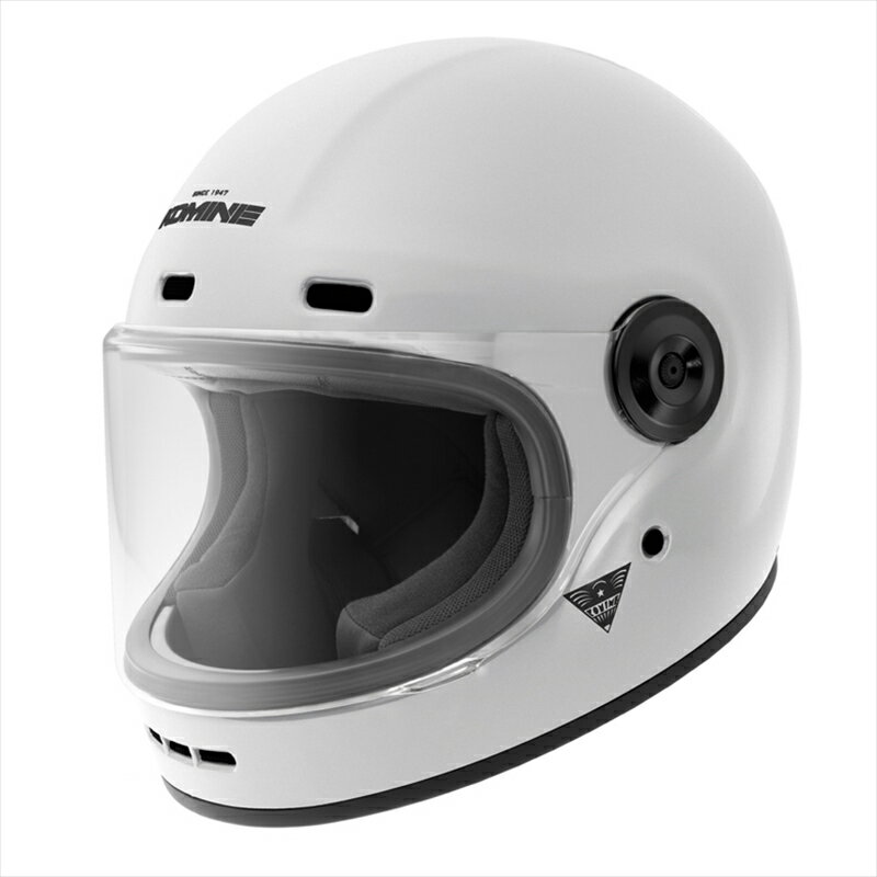 【5日前後で発送】 バイクパーツ ヘルメットコミネ HK-190 ネオレトロ フルフェイスヘルメット Pearl W..