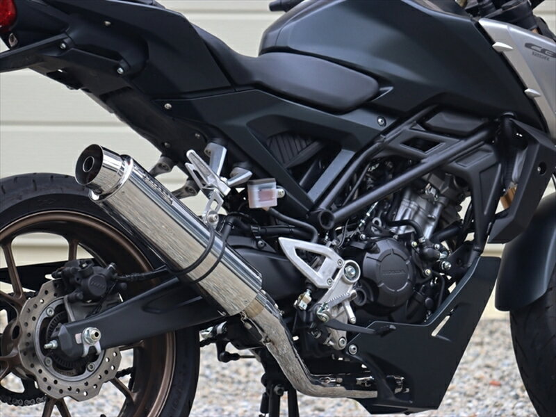バイクパーツ マフラーダブルアールズ フルEX ラウンド・ステンレスサイレンサー CB125R 21- 8BJ-JC91 LA1110JM 4582734412848