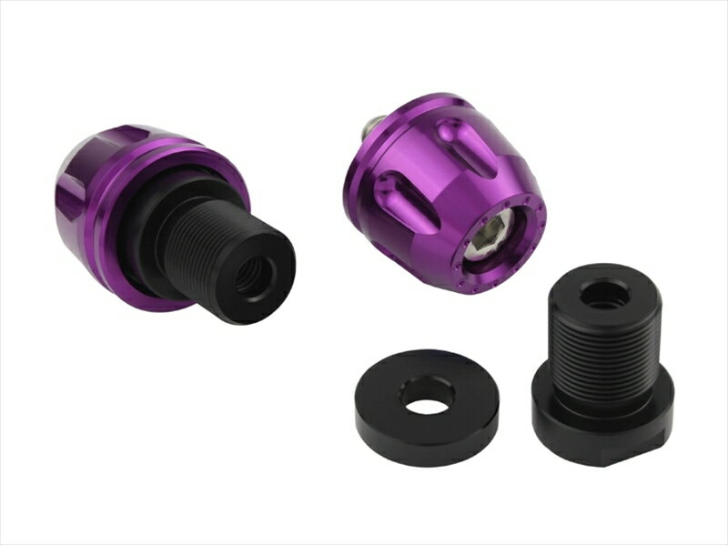 バイクパーツ ハンドルポッシュフェイス リボルバーエンド カワサキ純正ハンドルM17タイプ ブルーベリー032088-05 4945716176068