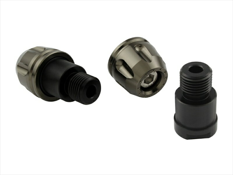 【5日前後で発送】 バイクパーツ ハンドルポッシュフェイス リボルバーエンド ヤマハ純正ハンドルM16タイプ チタン032089-11 4945716176198