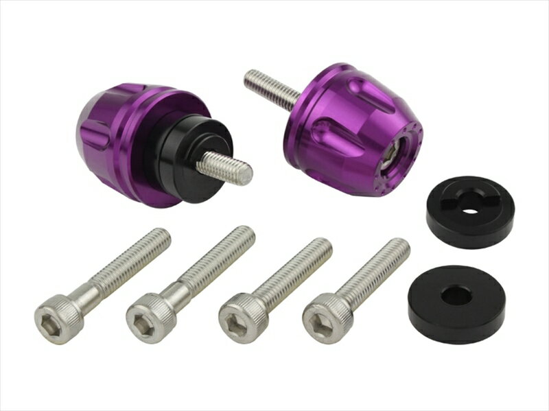 【5日前後で発送】 バイクパーツ ハンドルポッシュフェイス リボルバーエンド ホンダ/スズキ純正ハンドルM6タイプ ブルーベリー032176-05 4945716176280