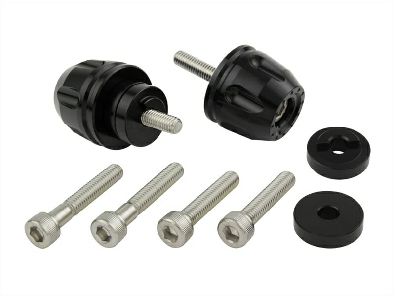 【5日前後で発送】 バイクパーツ ハンドルポッシュフェイス リボルバーエンド ホンダ/スズキ純正ハンドルM6タイプ ブラック032176-06 4945716176297