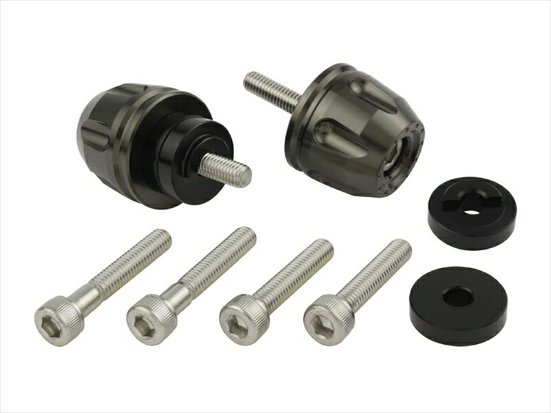 【5日前後で発送】 バイクパーツ ハンドルポッシュフェイス リボルバーエンド ホンダ/スズキ純正ハンドルM6タイプ チタン032176-11 4945716176303