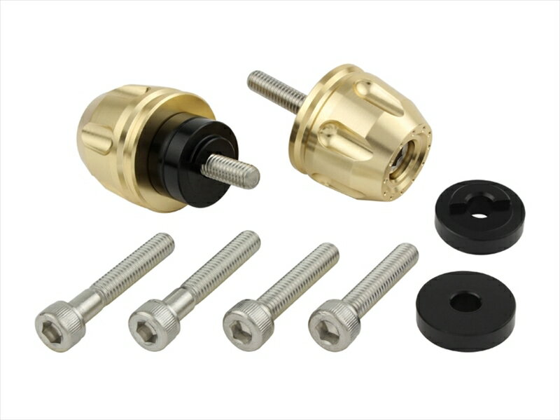 【5日前後で発送】 バイクパーツ ハンドルポッシュフェイス リボルバーエンド ホンダ/スズキ純正ハンドルM6タイプ シャンパンゴールド032176-12 4945716176310