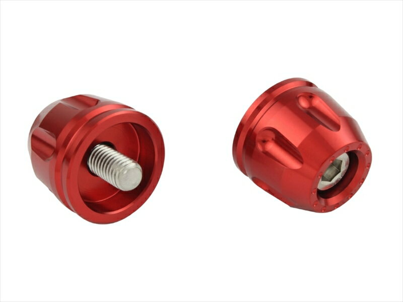 【5日前後で発送】 バイクパーツ ハンドルポッシュフェイス リボルバーエンド カワサキ純正ハンドルM8タイプ レッド032178-02 4945716176365