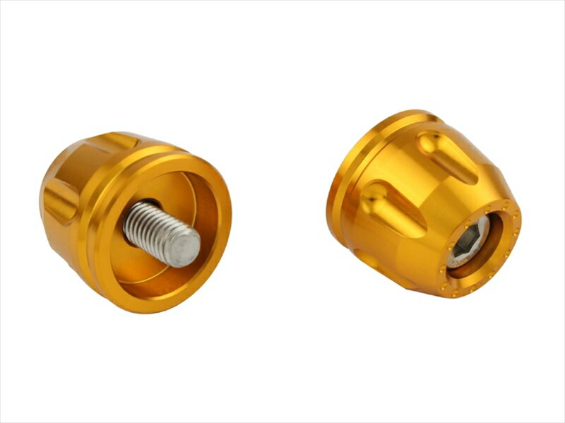 【5日前後で発送】 バイクパーツ ハンドルポッシュフェイス リボルバーエンド カワサキ純正ハンドルM8タイプ ゴールド032178-04 4945716176389