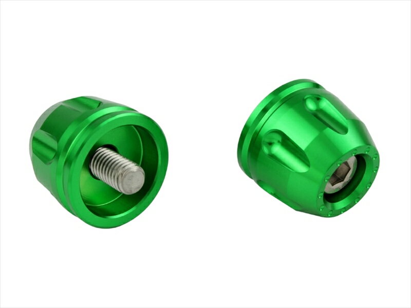 【5日前後で発送】 バイクパーツ ハンドルポッシュフェイス リボルバーエンド カワサキ純正ハンドルM8タイプ ライムグリーン032178-28 4945716176440