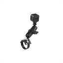 バイクパーツ 電子機器類ラムマウント GoProマウント&ベルトクランプベースセット 標準アーム φ25.4-53.3mm対応 1インチボールRAM-B-108...