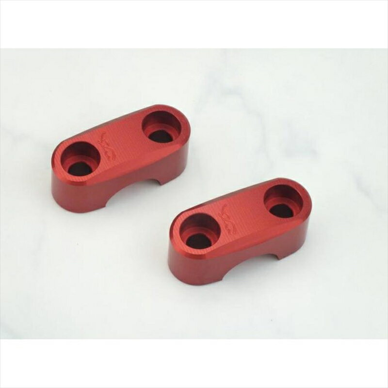 バイクパーツ ハンドルテクニカルスポーツレーシング ハンドルトップマウントセット 22.2φ レッド53130..