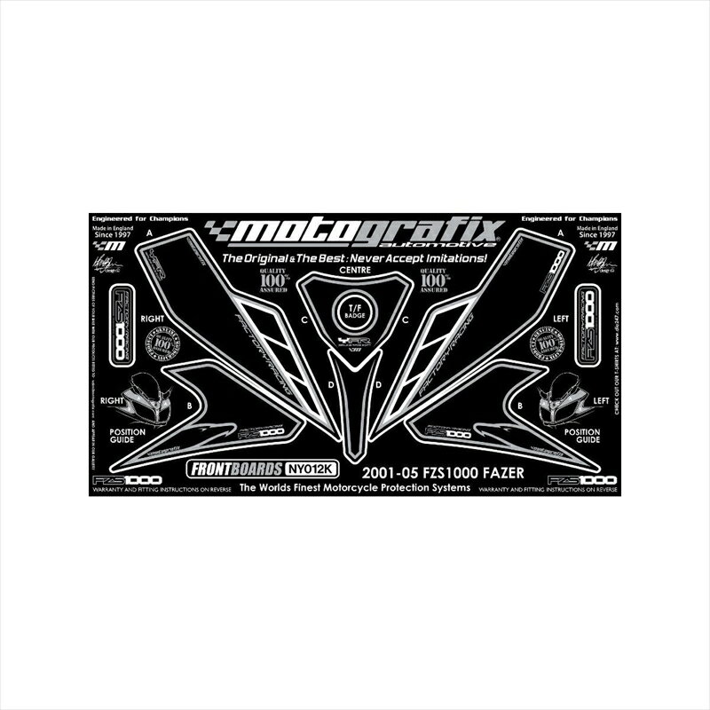 バイクパーツ アクセサリーモトグラフィックス ボディパッド FRONT MT-NY012K 4580041206891FZS 1000 FAZER 01-05