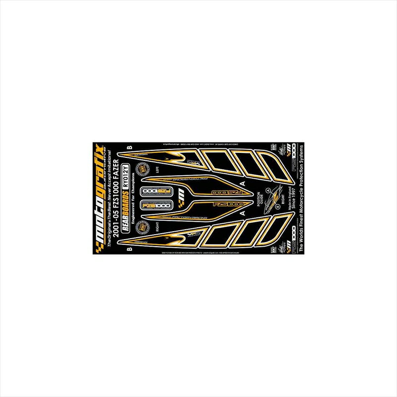 バイクパーツ アクセサリーモトグラフィックス ボディパッド REAR MT-RY012Y 4580041209601FZS 1000 FAZER 01-05