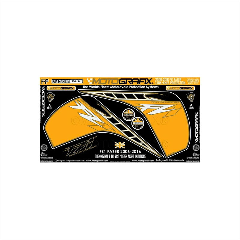 バイクパーツ アクセサリーモトグラフィックス ボディパッド KNEE MT-KY019Y 4580041246101FZ1/Fazer 06-16